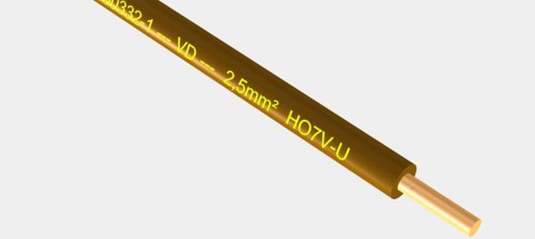 3d vd ho7v-u 450 750v - VD HO7V-U 450 750V 2,5 mm2  brown.max by Cable Master